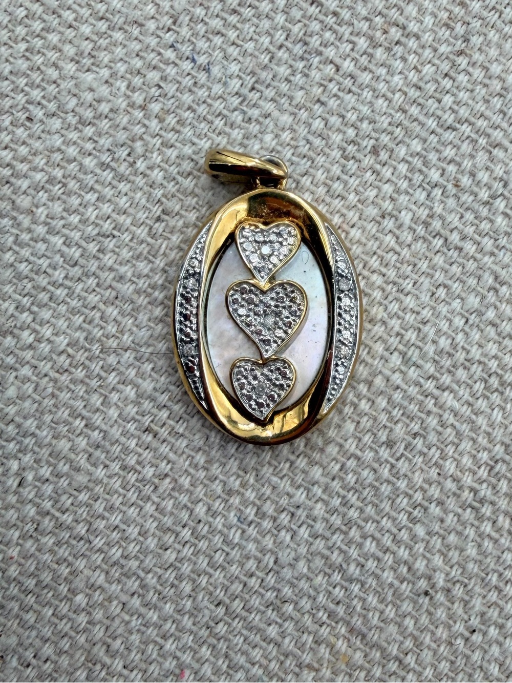 Danbury Mint Diamond and Gold Charm